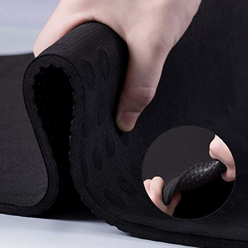 JELS Extra Thick Yoga Mat, 2/5 inch, Ergonomic 3D Non Slip Design, SGS Certified TPE Material, Yoga Mat for Men Women with Carrying Strap,Exercises Mat for Yoga, Pilates and Floor Workout(72"x26")… - color: 10MM-black