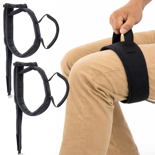 Vive Thigh Lifter Strap (2 Pack) - Pull Up Assistance Band - Medical | Equipment Padded Wrist Tool For Leg Movement - Transfer Device For Limited Mobility, Knee Recovery - For Elderly, Senior