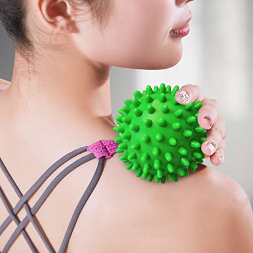 PGYUD Professional Massage Balls Foot Ball Foot Massager Spiky Roller for Deep Tissue Trigger Point Plantar Fasciitis Reflexology Stress Therapy Myofascial Release(Green) - color: Green-1 Pack
