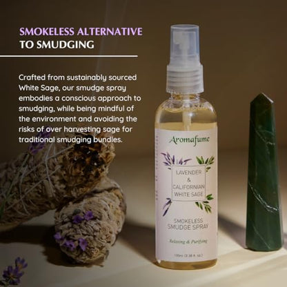 White Sage and Lavender Smudge Spray for Spiritual Cleansing, Aromafume - color: White Sage & Lavender