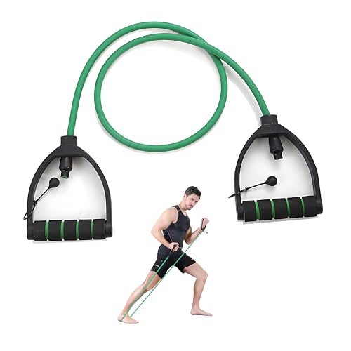 Resistance Bands with Handles, Exercise Bands - Perfect Stretch Rope for Home Workouts, Ideal for Fitness Enthusiasts & Home Gym - color: Green 2.0