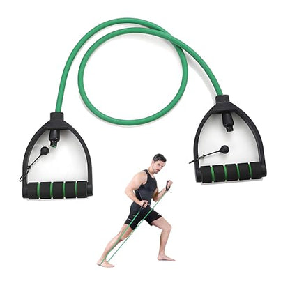 Resistance Bands with Handles, Exercise Bands - Perfect Stretch Rope for Home Workouts, Ideal for Fitness Enthusiasts & Home Gym - color: Green 2.0