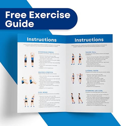 RMS Resistance Loop Exercise Bands for Physical Therapy, Set of 4