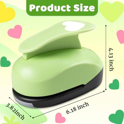 Heart Punches for Paper Crafts, 3 inch Heart Shape Hole Punch for Scrapbook | Large Heart Punch, Heart Paper Punch, Hearts Hole Puncher for Paper Crafts, Cardstock, Classroom DIY Projects, Journal - style: Heart Punch