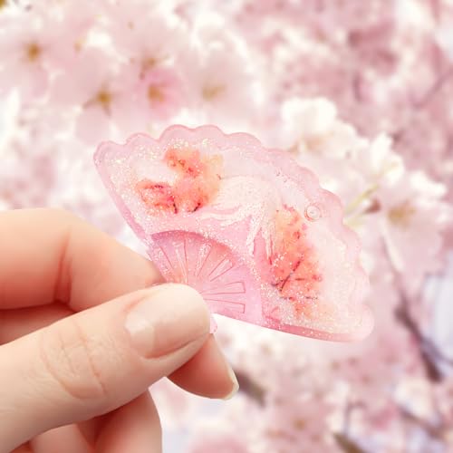 Resin Shaker Molds Hand Fan Set with Films for Kawaii Keychain Charms - color: Hand Fan