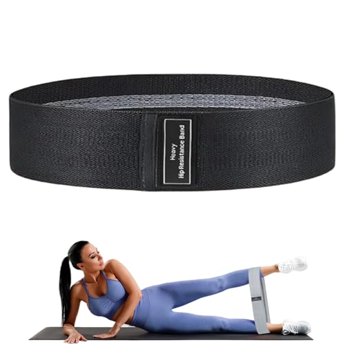 Resistance Bands, Fabric Workout Bands for Women & Men, Cloth Booty Resistance Loop Bands, Thick Squat Bands for Home Fitness, Gym, Yoga, Pilates for Butt Legs Thigh Hip Glute - color: Black01