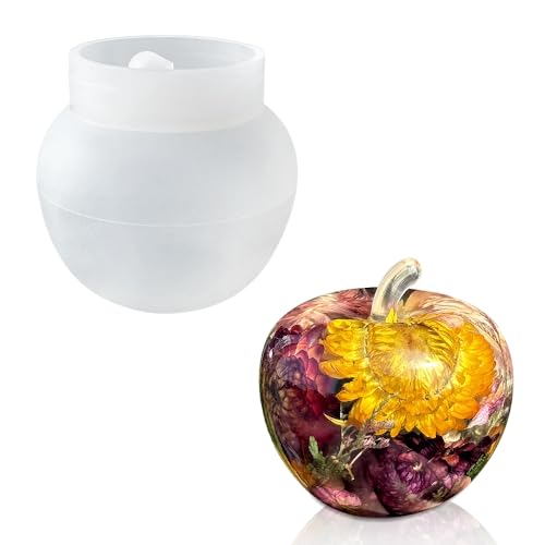 RESINWORLD 3D Apple Mold, Fruit Silicone Mold for Resin, Soap, Gypsum, Candle Wax Casting