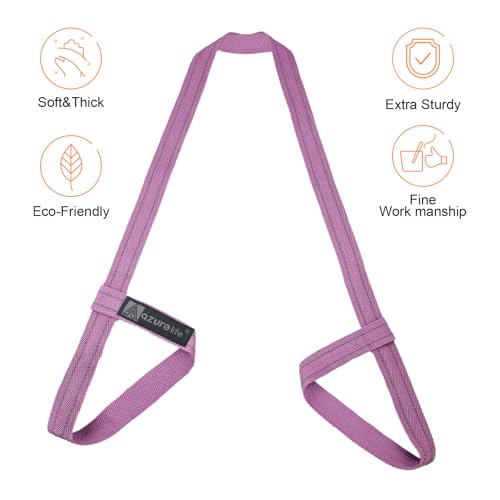 A AZURELIFE [MAT NOT Included] Yoga Mat Sling, Yoga Mat Straps for Carrying, Easy-Cinch Yoga Mat Holder Strap - color: #1-purple