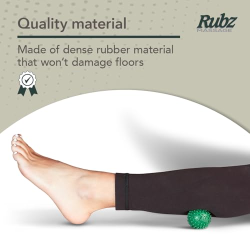 Due North Foot Rubz Massage Ball -Roller for Plantar Fascititis, Hands | Spiky Massage Tool - Roller Won't Mark Floors - For Runners, Athletes, Travel, Recovery - Made in the USA - style: Hand & Foot Ball
