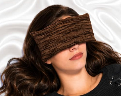 Handmade Luxe Serenity Eye Pillow - All-Natural Flaxseed - Unscented or Lavender Scented – Weighted Eye Mask for Yoga, Meditation, Hot & Cold Therapy - color: CHOCOLATE GINKGO, style: LAVENDER SCENTED
