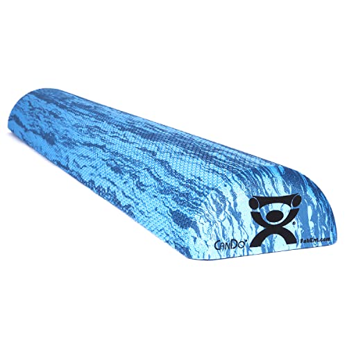 CanDo Blue Marble High Density EVA Foam Roller For Muscle Restoration, Massage Therapy, Sport Recovery, And Physical Therapy. 6" x 36", Half-Round (30-2210) - size: 6" X 36", style: Half Round
