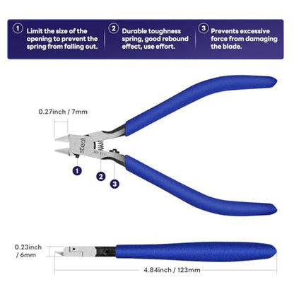 stedi Model Nipper, Ultra-thin Double-blades Nippers with Protective Case Model Hobby Making Tools for Gundam Repairing Plastic Model and Fixing - style: Ultra-thin Double-blades Nippers