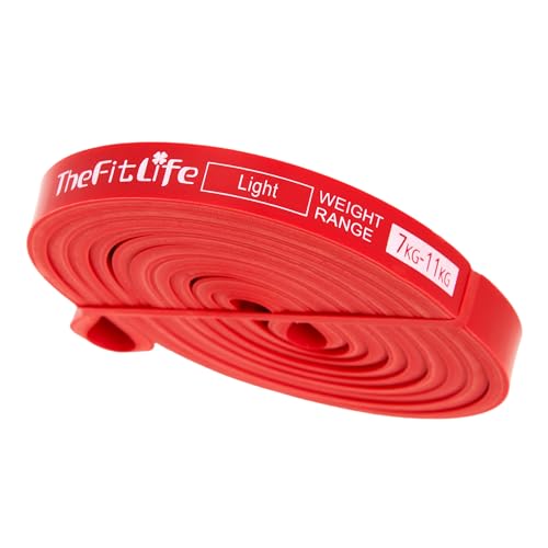 TheFitLife Pull Up Assistance Bands Heavy Duty Resistance Bands for Workout | Long Exercise Bands for Pull Up Assist, Strength Training, Full Body Workout, Home Gym Fitness, CrossFit & Muscle Building - color: Red