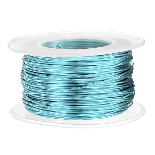 HARFINGTON 20 Gauge Aluminum Craft Wire 0.8mm 98.5ft Flexible Bendable Anodized Metal Jewelry Sculpting Wire for Jewelry Making Modelling Craft DIY, Sky Blue - color: Sky Blue, size: 30M x 0.8mm