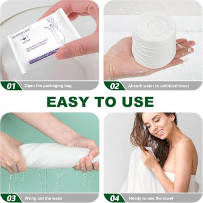 27 Pack Disposable Compressed Towels Set for Travel Portable Washcloths - size: 3 sizes of set s+M+L-27pcs