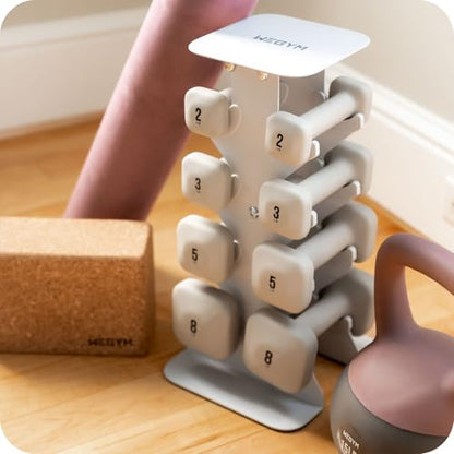 WeGym Dumbbell Rack, Sturdy Cast Iron for Space-Saving Home Gym Storage - color: Slate, style: M