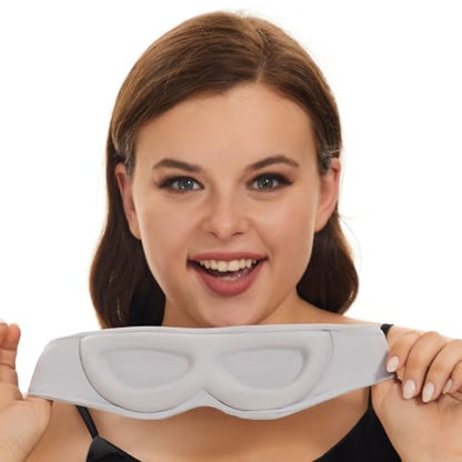 ALASKA BEAR Side Sleeper Sleep Mask, Patented, 100% Blackout, Pale Grey - color: A2 Pale Gray