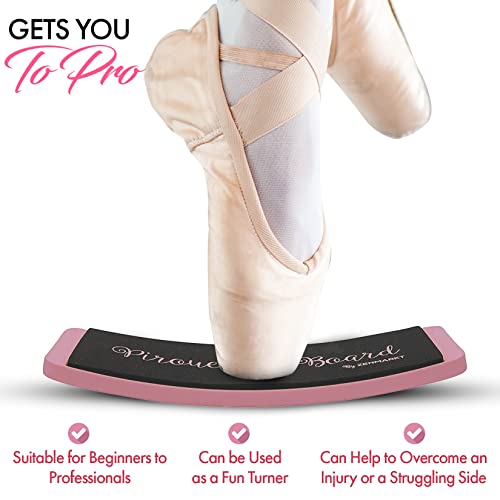Zenmarkt Turning Board for Dancers, Cheerleaders, Gymnasts, Ice Skaters - color: Bright Pink