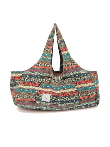 Boho-Style Extra Large Multi-Functional Yoga Mat Tote Bag, Durable and Versatile Carry-All for Yoga Essentials