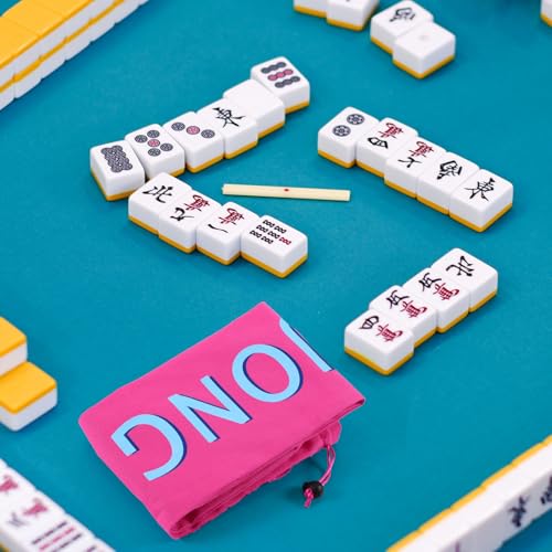 34 Inch Mahjong Mat Bag Storage Holder,Pink,Soild - color: Pink, style: Soild