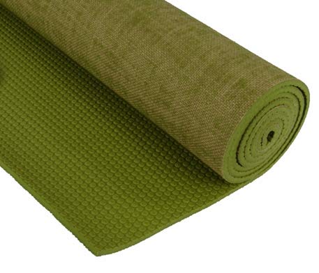 Kakaos Natural Jute Yoga Mat - color: Moss Green