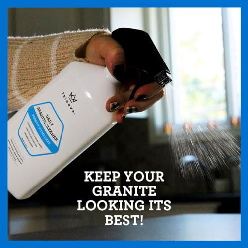 TriNova Granite Cleaner & Polish Gallon Refill for Daily Use - Made in USA, Enhances Shine, Streak-less - for Counter-tops, Marble, Stone, Bathroom Tile Kitchen, & Islands - 128 fl oz (4PK) - style: 1 Gallon (Pack of 4)