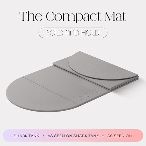 Bala Yoga Mat for Home Gym, Non-Slip Exercise Mat for Home Workout (12MM) | Compact Indoor Exercising Floor Mat for Stretching, Pilates, Aerobics & Fitness - Travel Friendly Exercise Equipment - color: Heather