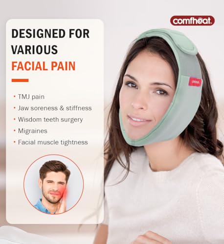 Face Heating Pad for TMJ Pain Relief, USB Heated Face Wrap for Jaw, and Lavender Weighted Eye Pillow for Yoga