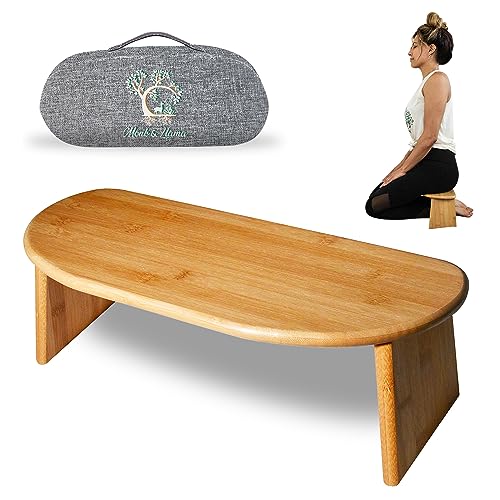 MONK & LLAMA Meditation Bench - color: Grey, style: Curved