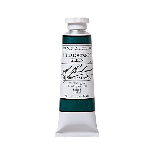 M. Graham Artist Oil Paint Phthalo Green 1.25oz/37ml Tube - color: Phthalo Green, size: 1.25 Fl Oz (Pack of 1)