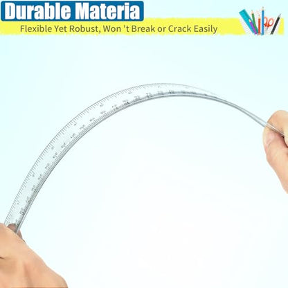 64 Pack Clear Ruler 12 Inch Bulk with Centimeters and Millimeters, Metric Rulers Measuring Drawing Tool for Kids, Ideal Back to School Office Home Supplies - size: 12 Inch (Pack of 2)