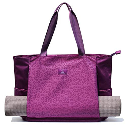 ESVAN Yoga Mat Bag Yoga Tote Carrier Shoulder Bag Carryall Tote for Office,Yoga,Pilates,Travel,Beach and Gym - color: K