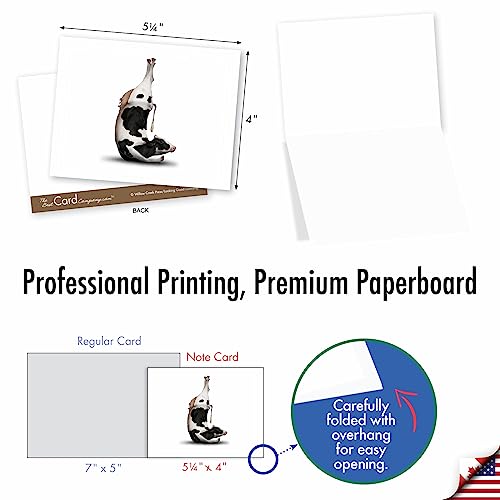 The Best Card Company - 20 Blank Yoga Animal Cards (4 x 5.12 Inch) - All Occasion Set (10 Designs, 2 Each) - Bovine Nirvana AM6545OCB-B2x10 - style: Bovine Nirvana