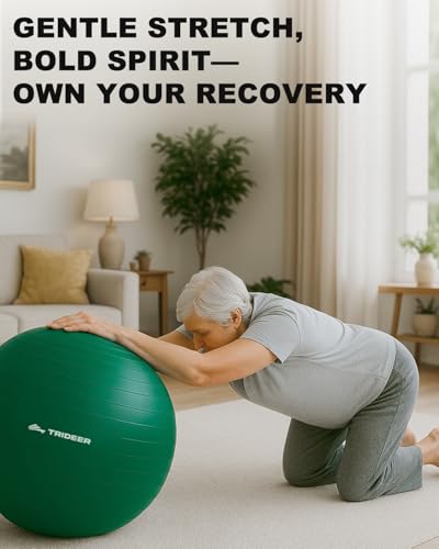 Trideer Exercise Ball for Physical Therapy, Core Strength, Stability & Balance Training, Swiss Ball for Yoga, Fitness & Rehabilitation - size: Standard Support-Medium (19-22 inches/48-55 cm)