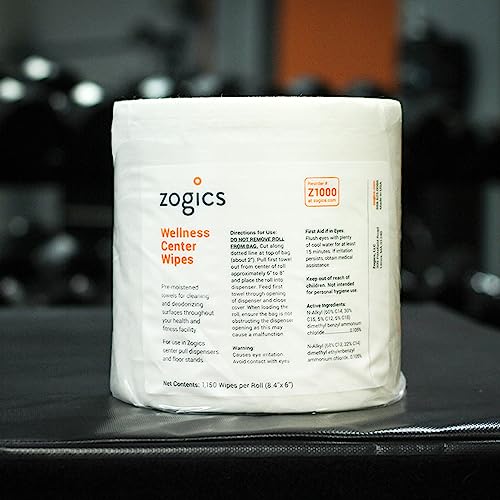 Zogics Wellness Center Cleaning Wipes with Reusable Bucket