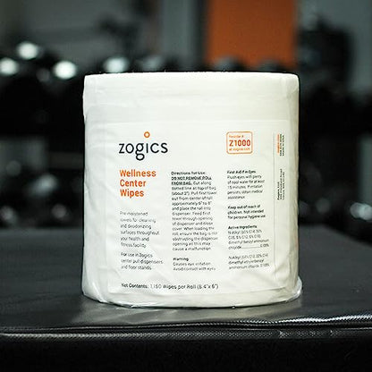 Zogics Wellness Center Cleaning Wipes with Reusable Bucket
