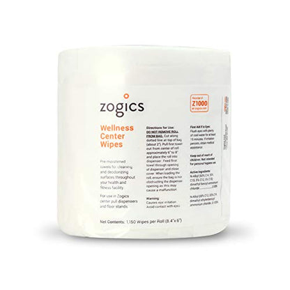Zogics Wellness Center Cleaning Wipes with Reusable Bucket
