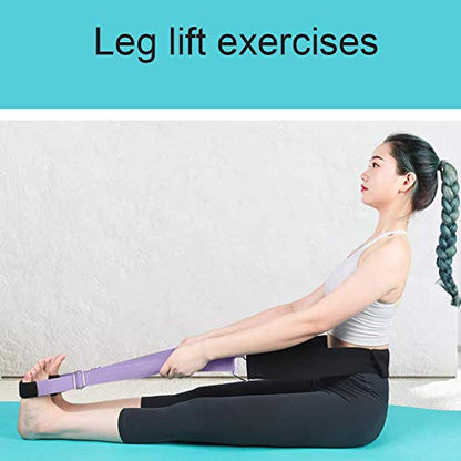 Yoga Stretching Strap, Improve Body Flexibility Stretch Strap Backbend Assist Trainer, Adjustable Leg Stretcher Home Gym Equipment for Pilates Splits Ballet Cheerleading Gymnastics Rehab - color: Purple