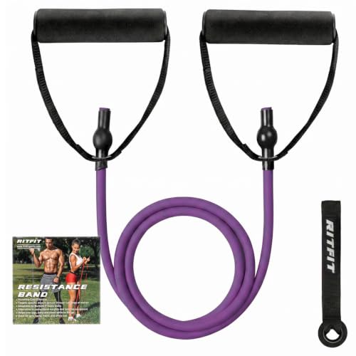 RitFit Single Resistance Bands with Handles Door Anchor for Home Gym - size: 15-20lbs