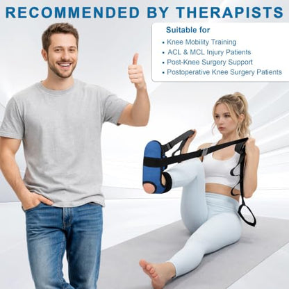SPRING SEAON Knee Replacement Recovery Aids, Leg Stretcher Strap Kit - color: Blue