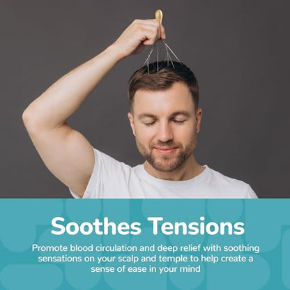 BioSwiss Scalp Massager, Handheld Head and Temple Massage Tool for Relaxation and Hair Stimulation - style: Scalp Massager