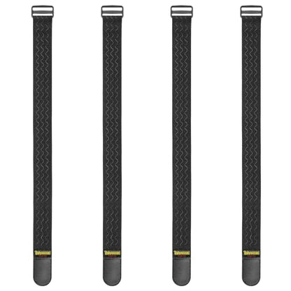 Trilancer Elastic Cinch Straps with Anti-Slip Strips, 24'' x 2'' (4 Pack) | Multipurpose Hook and Loop Bundling Straps for Hose, Cords, Bike, Luggage, Camping, Yoga Mats - size: 24"(4 pcs)