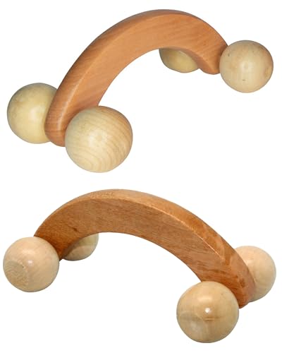 ALPI 4 Balls Wooden Muscle Roller Massager