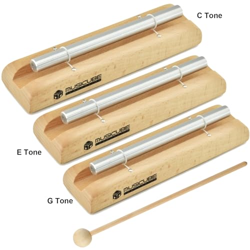 Meditation Chime C-Tone Chime Wooden Hand-held Chimes for Classroom Management, Yoga, Meeting and Sound Therapy, Chime Mallet Included 110801-NEW - size: C-tone