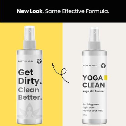 Yoga Mat Cleaner Spray – Spa-Like Scent | Eco-Friendly Formula | Neutralizes Sweat & Odor | Helps Protect Your Mat | 8 oz | Plant-Based, Made in USA | Body By Yoga