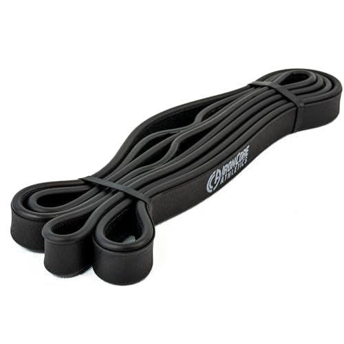 Premium Exercise Bands - Ultra Durable, Non-Slip, Comfort-Edge Resistance - Tested Over 30K Pulls - Three - color: Black 30-50lb - Single