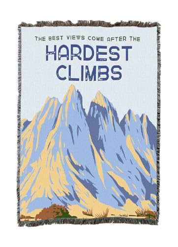 Pure Country Weavers Hardest Climbs Blanket - Gift Tapestry Throw Woven from Cotton - Made in The USA (50X60) - color: Hardest Climbs, size: 50x60