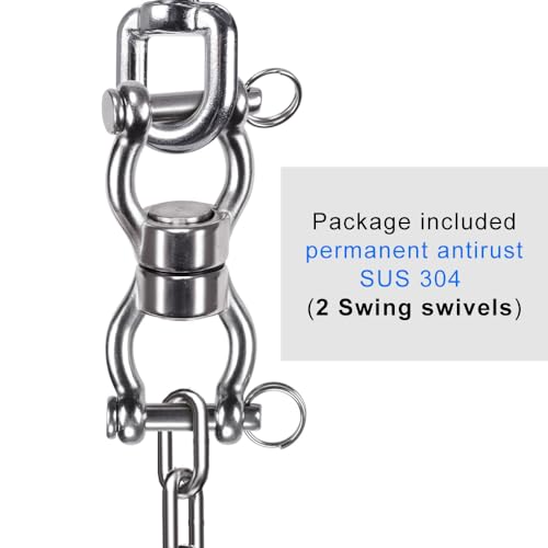 SELEWARE Heavy Duty Bearing Swing Swivel, 360° Rotation Hanging Accessory - color: Swivel - Style B, 2 Pack
