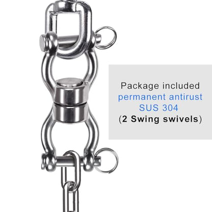 SELEWARE Heavy Duty Bearing Swing Swivel, 360° Rotation Hanging Accessory - color: Swivel - Style B, 2 Pack