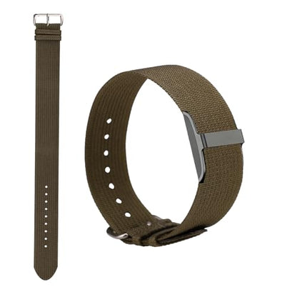 Replacement Nylon Loop for Hume Band, Soft Breathable Woven Wristband with Adjustable Metal Buckle for Hume Health Band Fitness Tracker All-Day Comfort Wear - color: green
